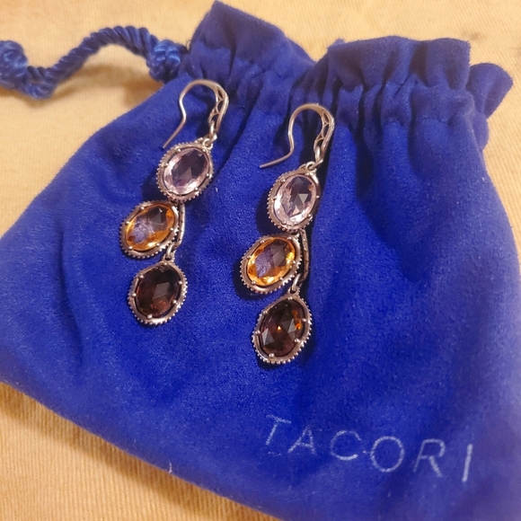 Tacori Oval Color Medley 3 Strand Bracelet with Matching Earrings - Picture 4 of 5